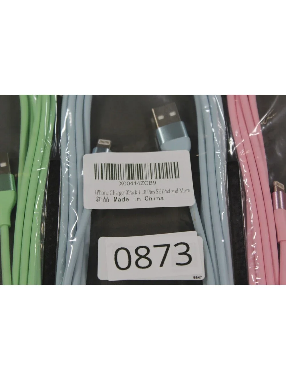 6ft USB-C to Lightning Cable 3-Pack - Pastel Fast Charger